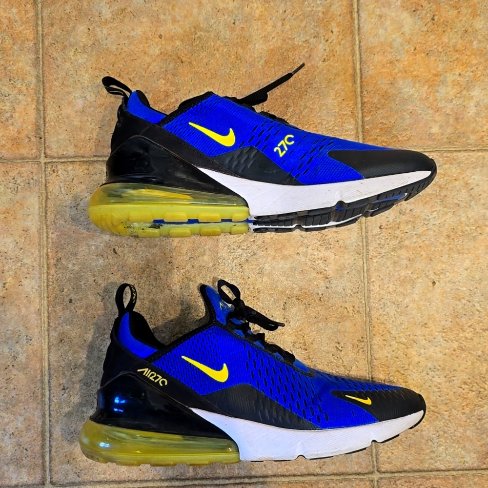 Nike Air Max 270 Black and Blue Sneakers